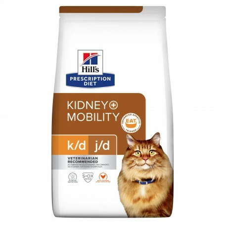 HILL'S Pet Nutrition K/D J/D Kidney+Mobility Croquettes Pour Chat Au Poulet 3 HILL'S Pet Nutrition K/D J/D Kidney+Mobility Croquettes Pour Chat Au Poulet
