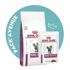 Pack'Avenue Royal Canin CAT RENAL SELECT Sac 4kg Avec 12 Sachets Repas BŒUF