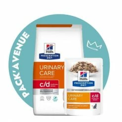 HILL'S Pet Nutrition Pack'Avenue Hill's Prescription Diet C/D Urinary Stress Multicare Croquettes Pour Chat Au Poisson 3 Kg