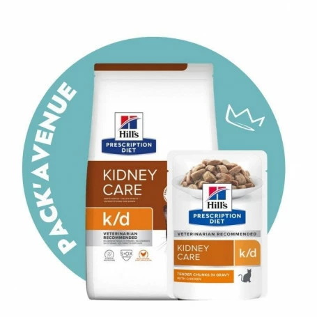 HILL'S Pet Nutrition Pack'Avenue Hill's Prescription Diet K/D Kidney Croquettes Pour Chat Au Poulet 3 Kg 3 HILL'S Pet Nutrition Pack'Avenue Hill's Prescription Diet K/D Kidney Croquettes Pour Chat Au Poulet 3 Kg