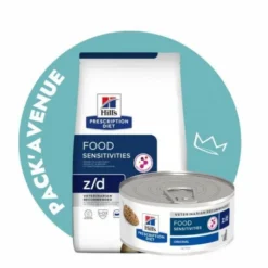 HILL'S Pet Nutrition Pack'Avenue Hill's Prescription Diet Z/D Food Sensitivities Croquettes Pour Chat 3 Kg