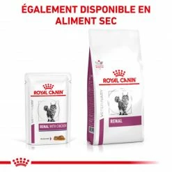 ROYAL CANIN Veterinary Health Nutrition Cat Renal Poulet Sachet -Alimentation boutique royal canin veterinary diet cat renal poulet boite 5