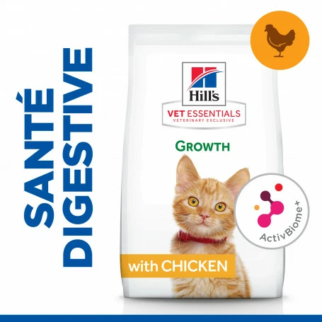 HILL'S Pet Nutrition Vet Essentials Kitten Growth ActivBiome+ Poulet 5 HILL'S Pet Nutrition Vet Essentials Kitten Growth ActivBiome+ Poulet – Image 3