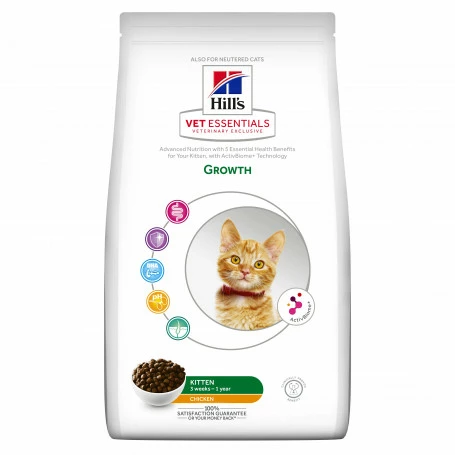 HILL'S Pet Nutrition Vet Essentials Kitten Growth ActivBiome+ Poulet 3 HILL'S Pet Nutrition Vet Essentials Kitten Growth ActivBiome+ Poulet