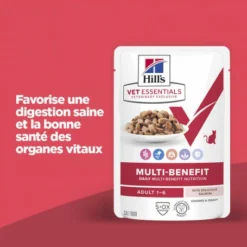 HILL'S Pet Nutrition Vet Essentials Chat Multi-Benefit Adult 1+ Saumon Sachet Repas -Alimentation boutique vet essentials chat multi benefit adult 1 saumon sachet re 2