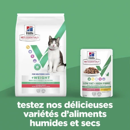 HILL'S Pet Nutrition Vet Essentials Chat Multi-Benefit + Weight Young Adult Poulet 6 HILL'S Pet Nutrition Vet Essentials Chat Multi-Benefit + Weight Young Adult Poulet – Image 4