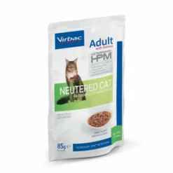 Virbac Veterinary HPM Chat Adult Neutered Saumon Sachets Repas -Alimentation boutique veterinary hpm cat adult neutered salmon bouchees sachrepas 1