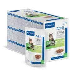 Virbac Veterinary HPM Chat Adult Neutered Saumon Sachets Repas -Alimentation boutique veterinary hpm cat adult neutered salmon bouchees sachrepas 5