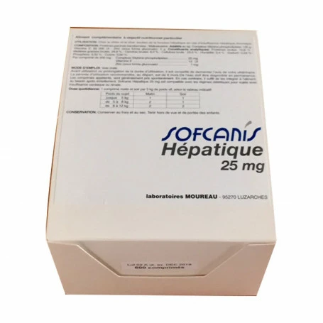Alimentation boutique -Alimentation boutique sofcanis hepatique 25 mg 1